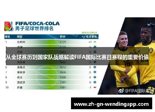 从全球赛历到国家队战略解读FIFA国际比赛日赛程的重要价值